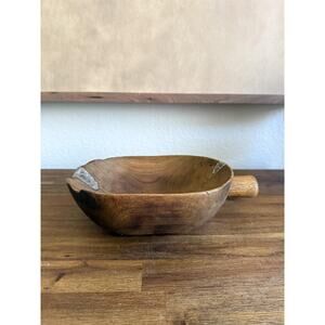 Vintage African Wooden Hand Carved Bowl
